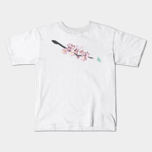 Apple blossoms, floral watercolor panting Kids T-Shirt